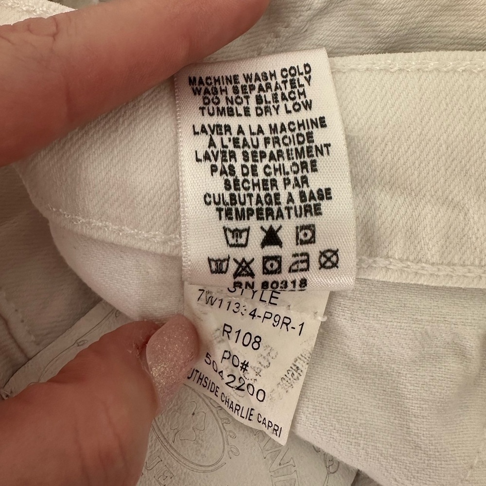 Lucky Brand midrise Charlie Capri white jeans size 10/30 - Picture 13 of 16